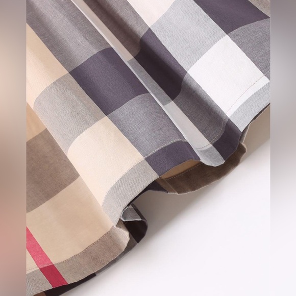 NWT Girl’s Classic Plaid Nova Check Puff Sleeve Collar Cotton Dress Size 7Y - Picture 9 of 13